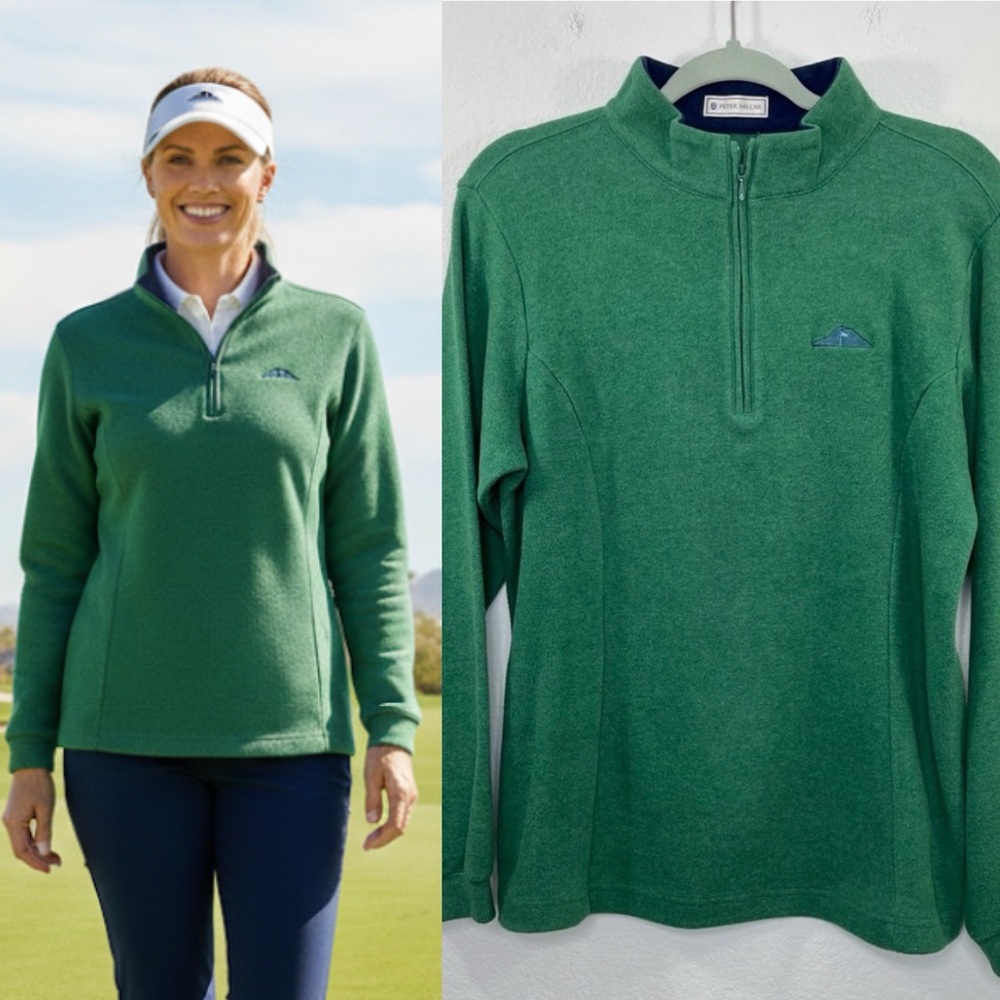 Peter Millar Women’s Golf quarter-zip fleece pullover size‎ XL